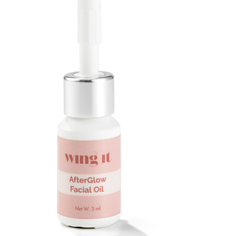 AfterGlow facial oil for dermaplaning by wing it cosmetics