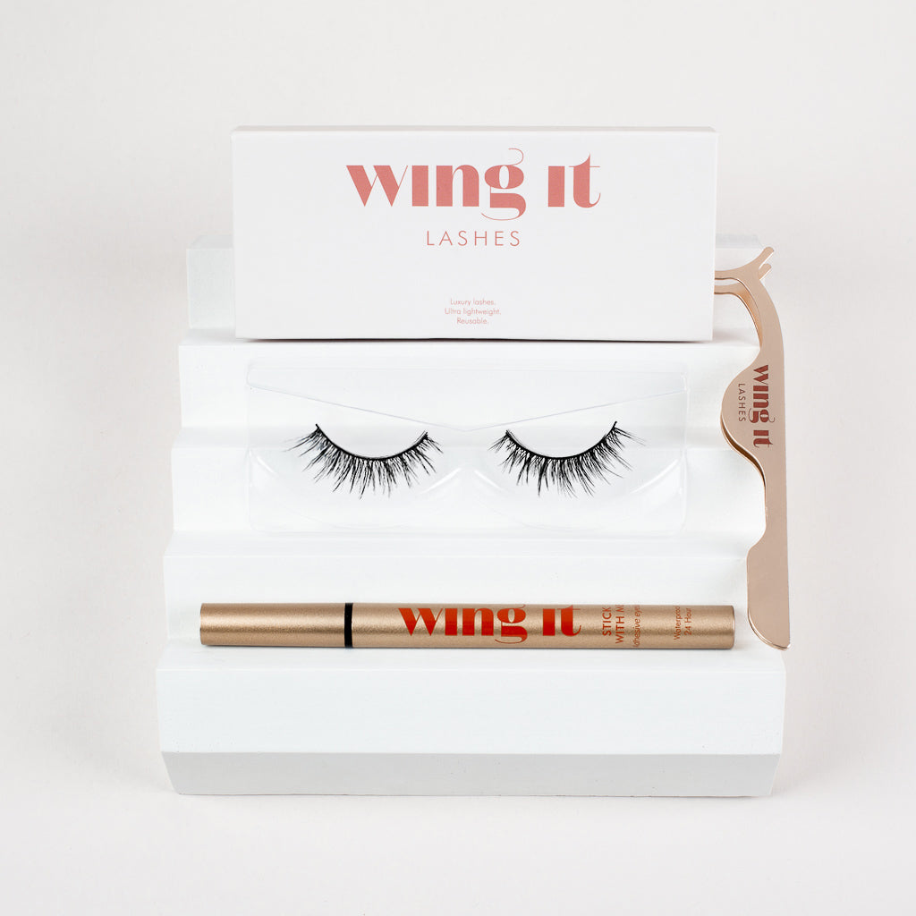 CUPID- ADHESIVE EYELINER & FALSE EYELASHES SET