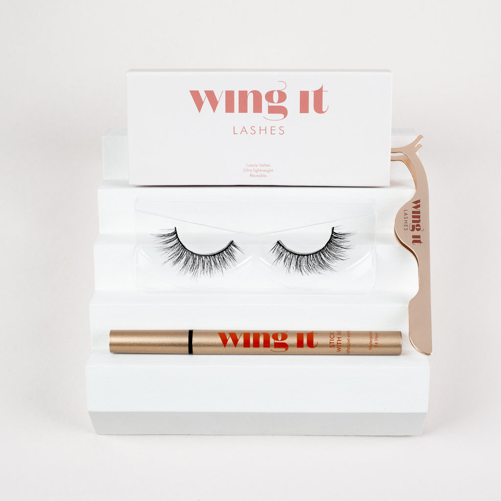 SHOWTIME - ADHESIVE EYELINER & FALSE EYELASHES SET