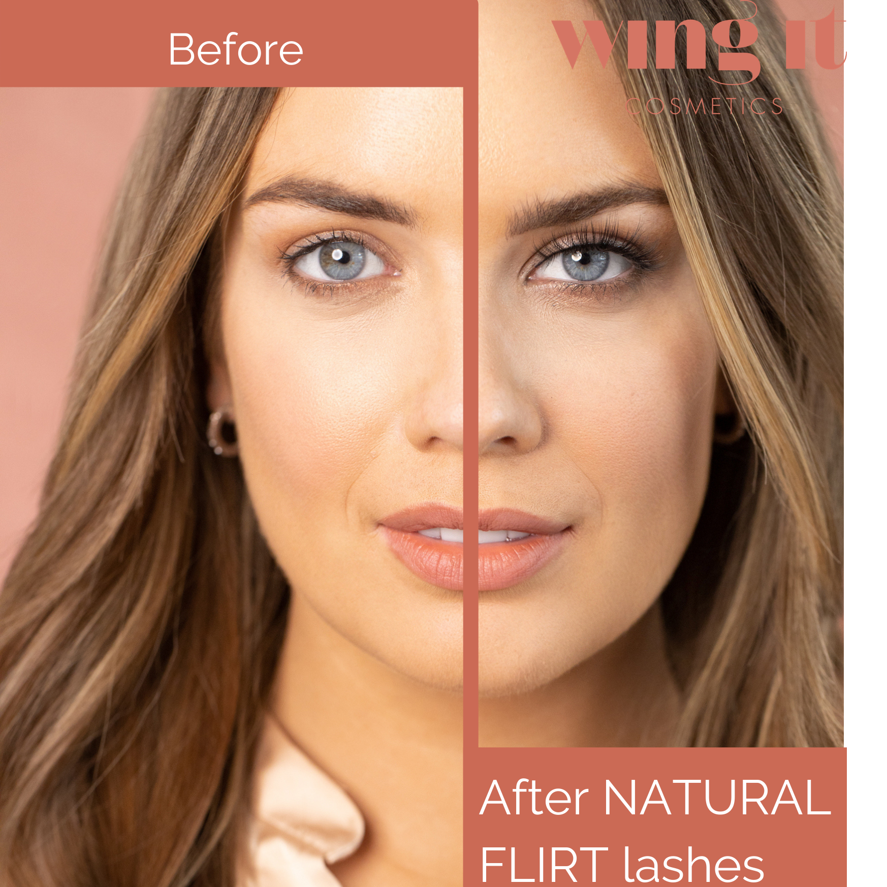 Before and after natural flirt silk system lashes