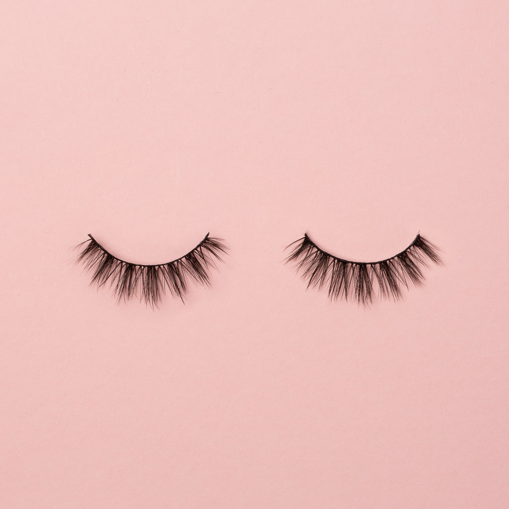 Pair of black vegan Silk luxury false eyelashes. Boardroom in volume sexy eyelash style