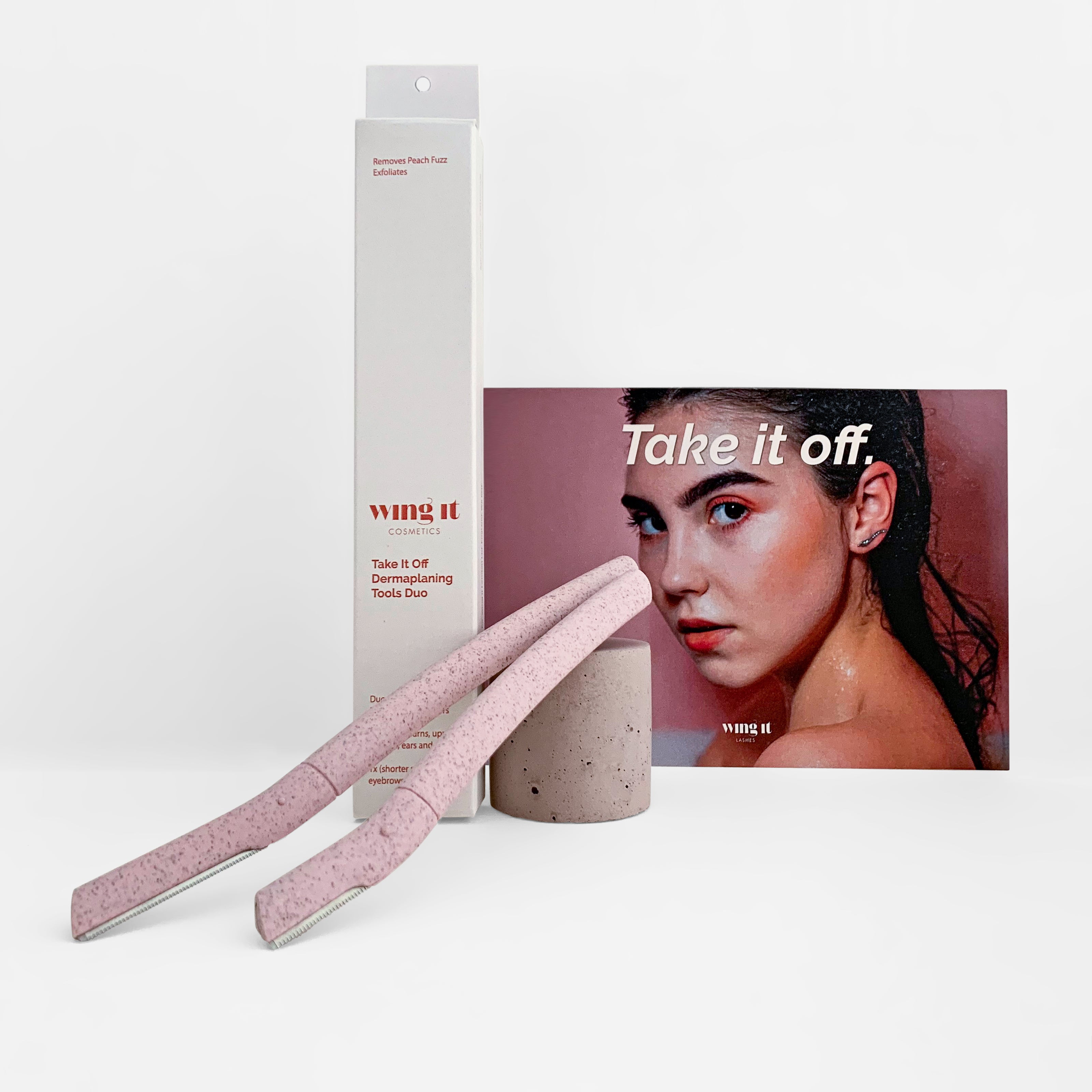 TAKE IT OFF - Dermaplaning Tool | Peach Fuzz Removal - Wing It Cosmetics