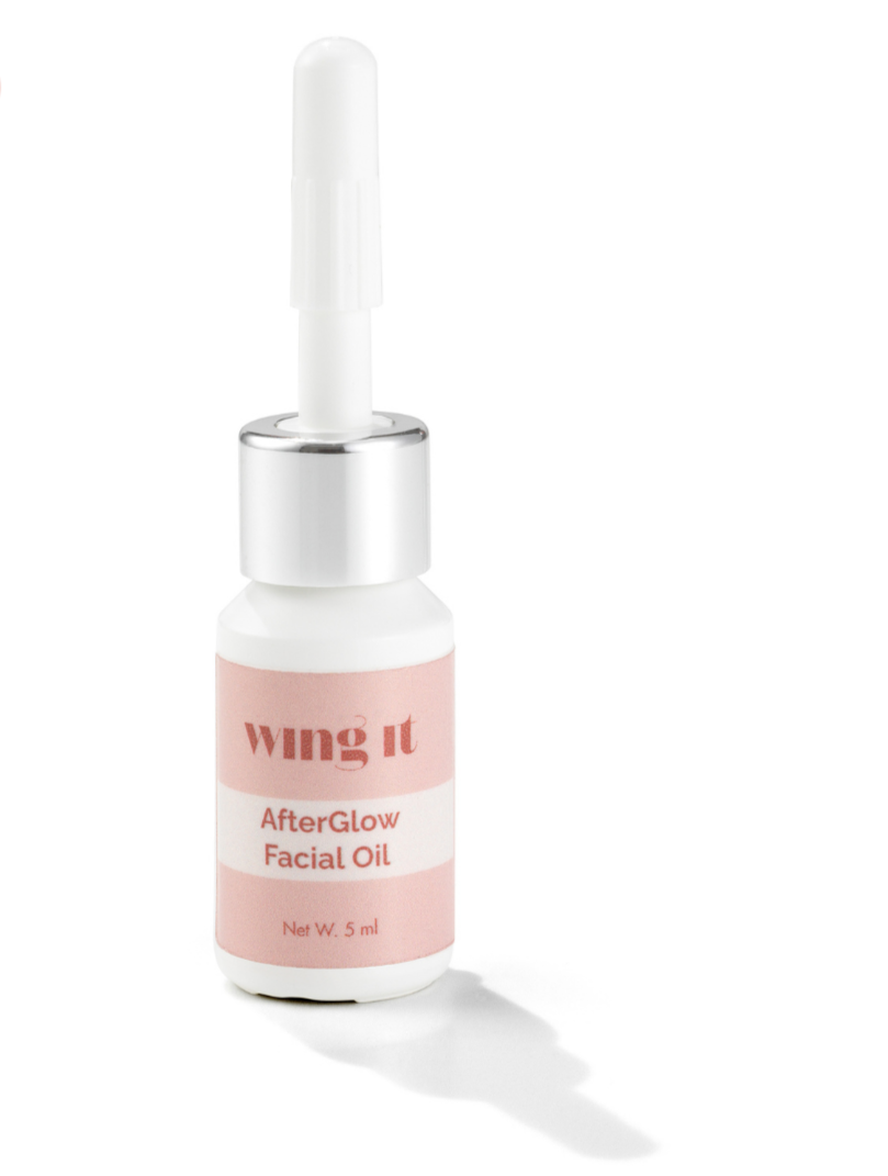 AfterGlow facial oil for dermaplaning by wing it cosmetics