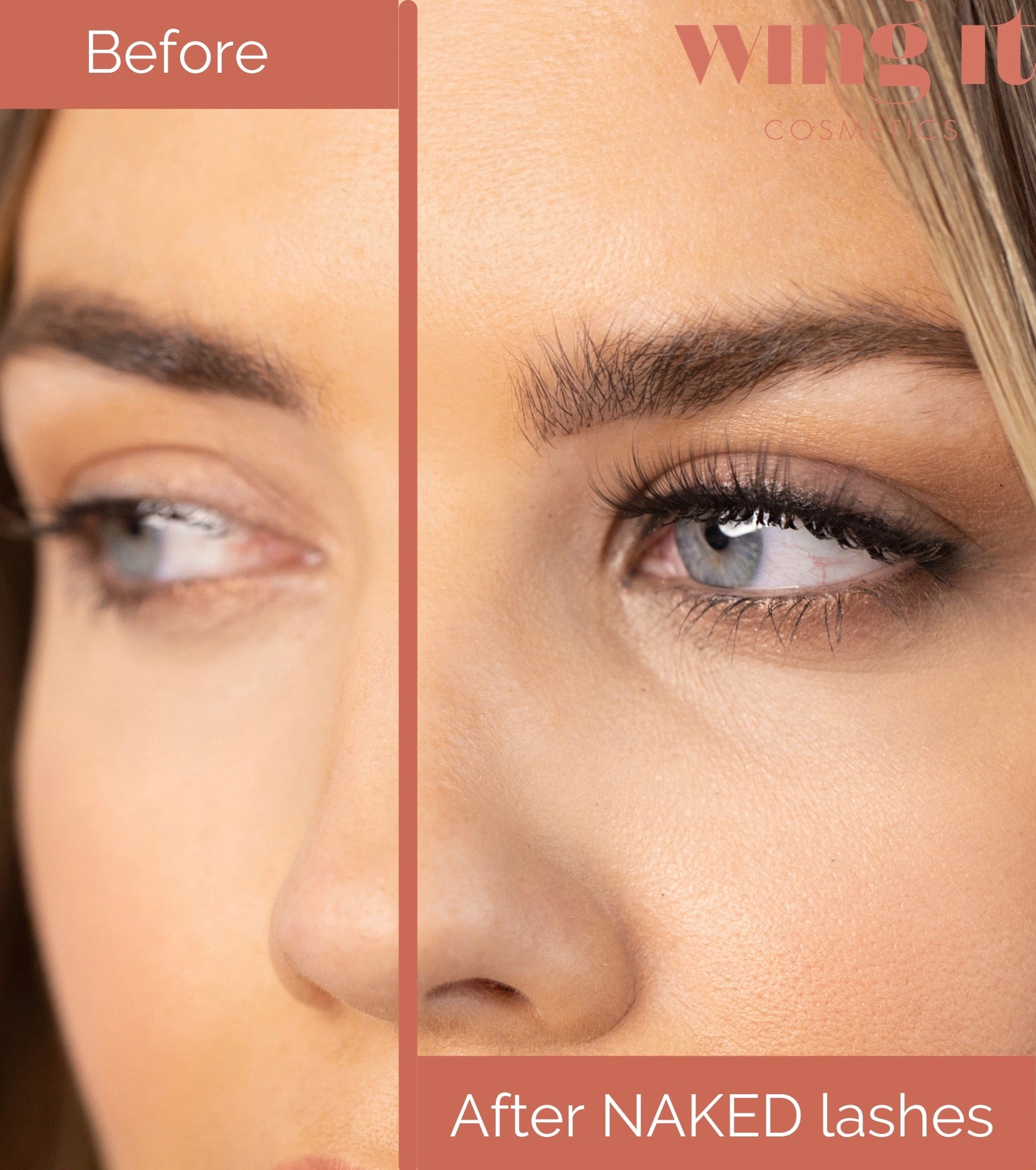 Naked silk system false eyelashes before and after 
