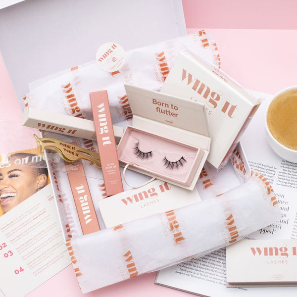 Wing it cosmetics false eyelashes and adhesive eyeliner gift set 